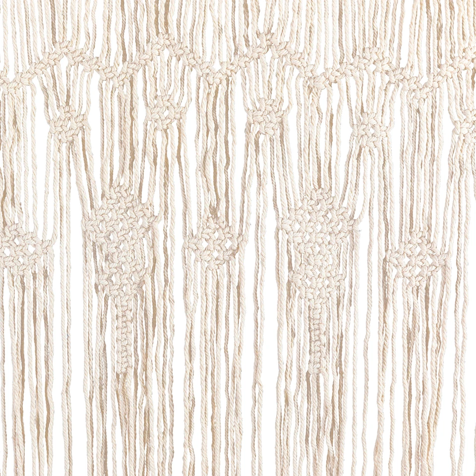 Large Macrame Curtain Handmade Wall Hanging Tapestry Boho Doorway Decor - Image 4 of 4
