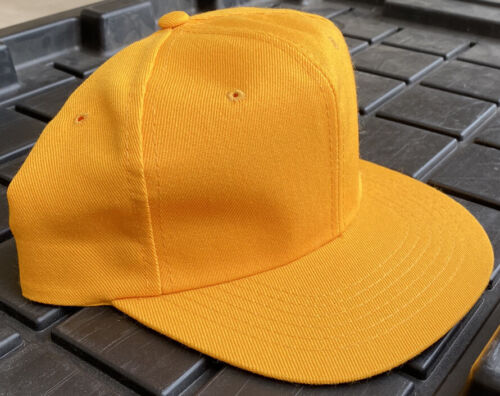 Cappello berretto snapback Youngan oro giallo massiccio bianco nuovo senza etichette vintage anni 80 90 misto lana - Foto 2 di 9