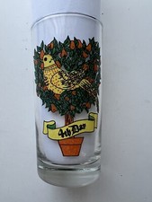 Indiana Glass Tumbler 4th Day 12 Days of Christmas 5 5/8  Tall