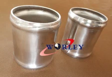 2pcs Aluminum Hose Adapter Tube Joiner Pipe Coupler Connector 76mm 3" L=76mm