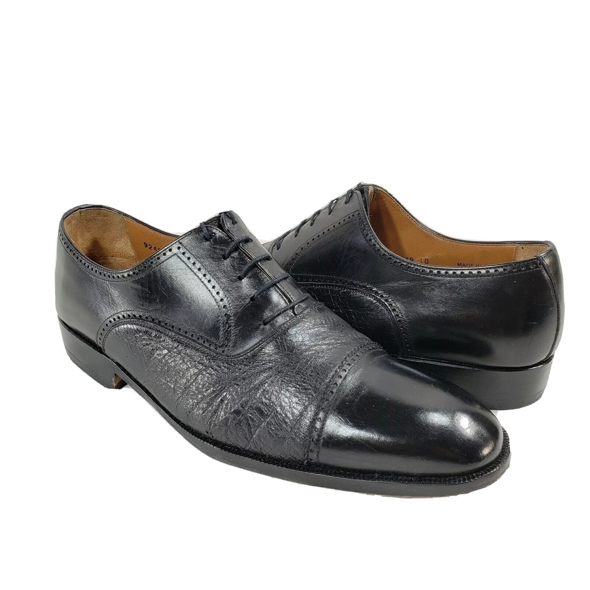 MAGNANNI Cap Toe Oxfords Sz 10 Black | eBay