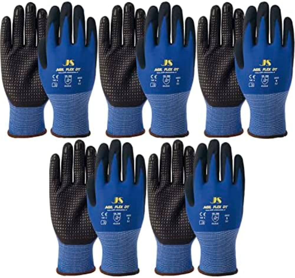 Vasalat Guanti da lavoro Agil, Guanti Protettivi, misura 10-SB5, blunero