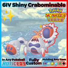 CRABOMINABLE ✨ SHINY 6IV ✨ Pokemon SCARLET and VIOLET lv100 Tera Raid Ready +EVs
