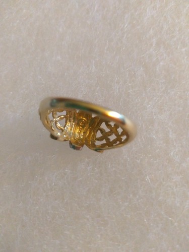 VTG 10K SOLID BI-COLOR GOLD DIAMOND-CUT WEAVE STYLED RING - SIZE - 7 2.6 GRAMS - Picture 11 of 17