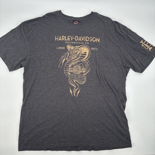 Harley Davidson TShirt Mens 2XL Black Short Sleeve Powder Keg OH Made