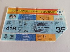 TICKET WC 82 SPAIN HONDURAS
