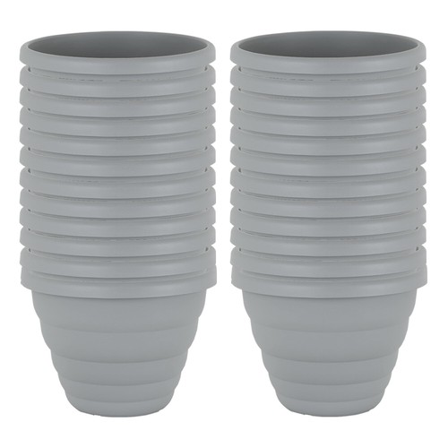 Macetas de plástico gris para plantas de colmena de 40 cm jardineras patio exterior maceta - Imagen 18 de 18