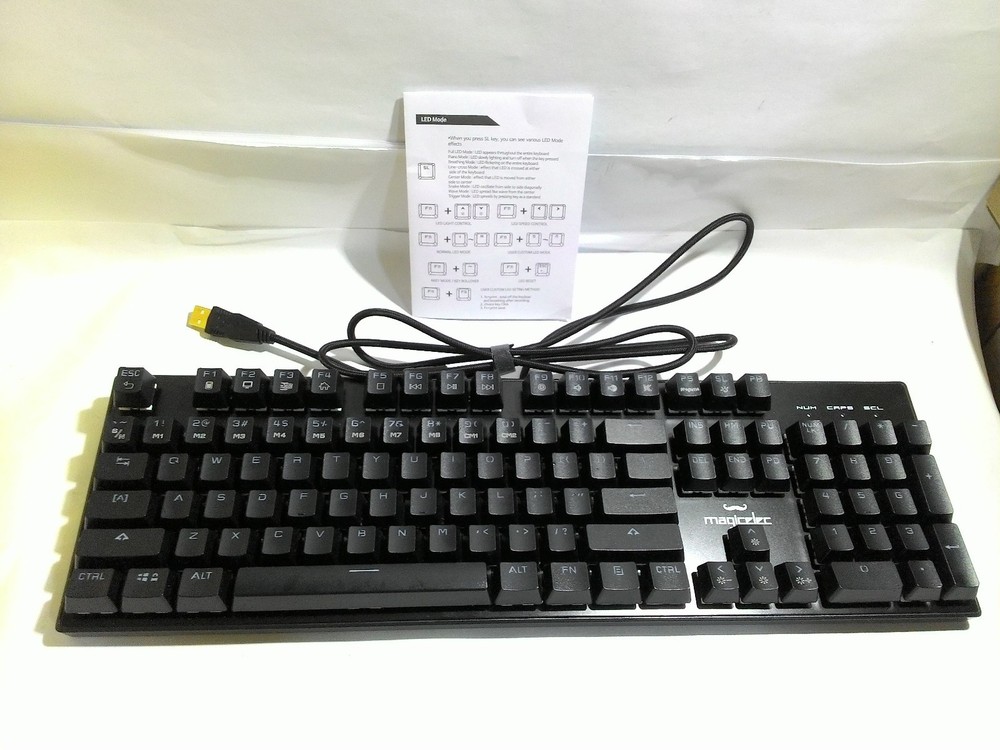Mechanical Backlit Wired Gaming Keyboard with 104 Keys for Enhanced Performance