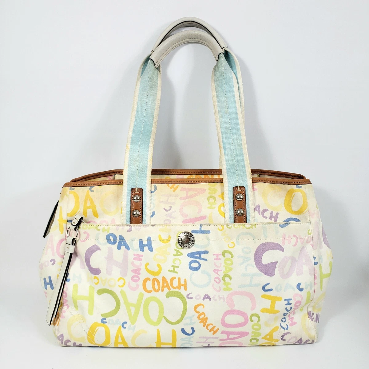 Coach Hamptons Signature Scribble Graffiti Tote F13566