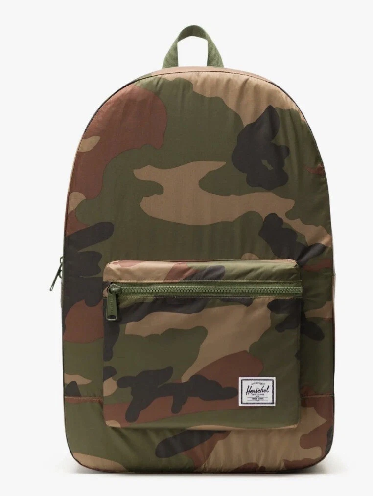 Herschel Supply Co Packable Daypack Backpack Bag Woodland Camo School Lifestyle