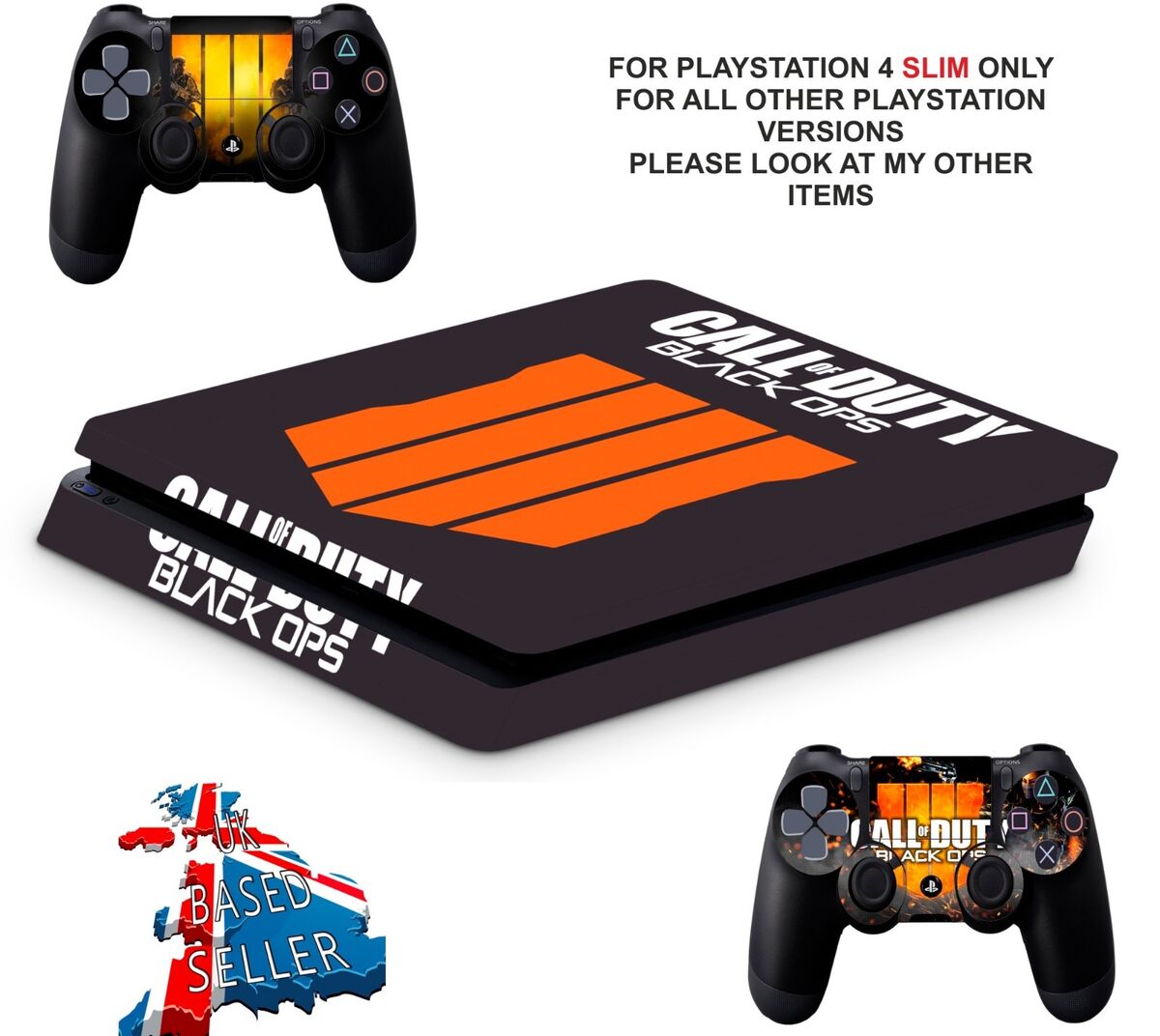 Skin Adesivo Playstation 4 PS4 Slim Call of Duty Black Ops 4