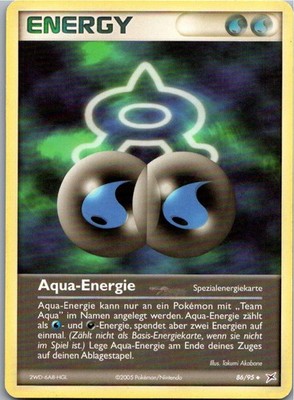Pokémon Aqua Energie 86/95 EX Team Magma vs Team Aqua 2005 Deutsch