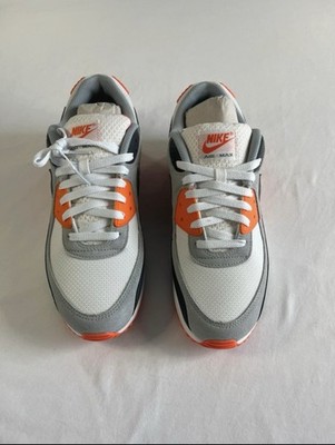 Nike Air Max 90 Men s Low Top Sneakers Safety Orange Lace-Up DM0029-108