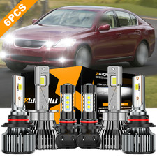 Led Headlight Bulbs High Low Beam Fog Light 6000k For Lexus Gs450h 2007-2011