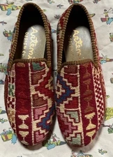 Artemis design slide Loafers shoes Size 8 Gorgeous, Kilim Unique Woven Ethnic