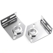 Garage Door Spring Center Bearing Brackets, 3-3/8 Inch Wall Offset, Silver