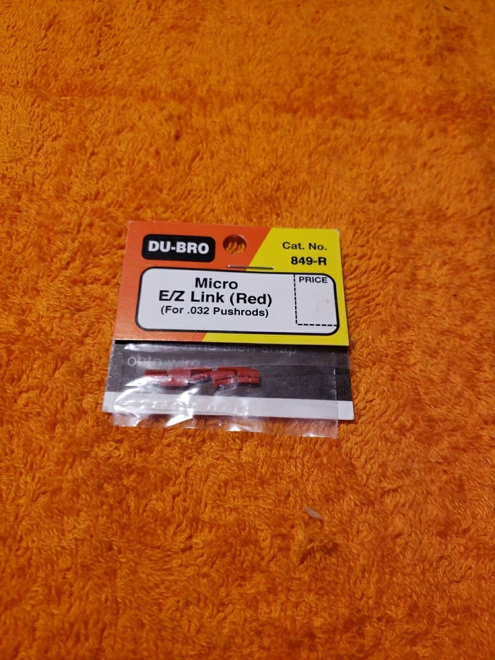 Du-Bro - Micro E/Z Link Red For .032 Pushrods - New - Part 849-R - JT25 - Image 3 of 4