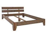 Bett Groß Jugendbett 160X200 Cm - Doppelbett Holzbett Sheesham Palisander Massiv