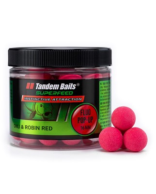 Tandem Baits SuperFeed Diffusion Pop-Up Chilli Robin Red 16mm 70g - Appâts Carpe Flottants