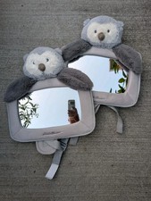 Eddie Bauer Plush Koala Baby Car Seat Mirrors Pair Lot 2 Rear Facing Infant