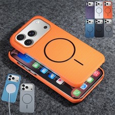 For iPhone 17 Pro Max Air 16 15 14 13 Carbon Fiber Mag Safe Case Slim Shockproof