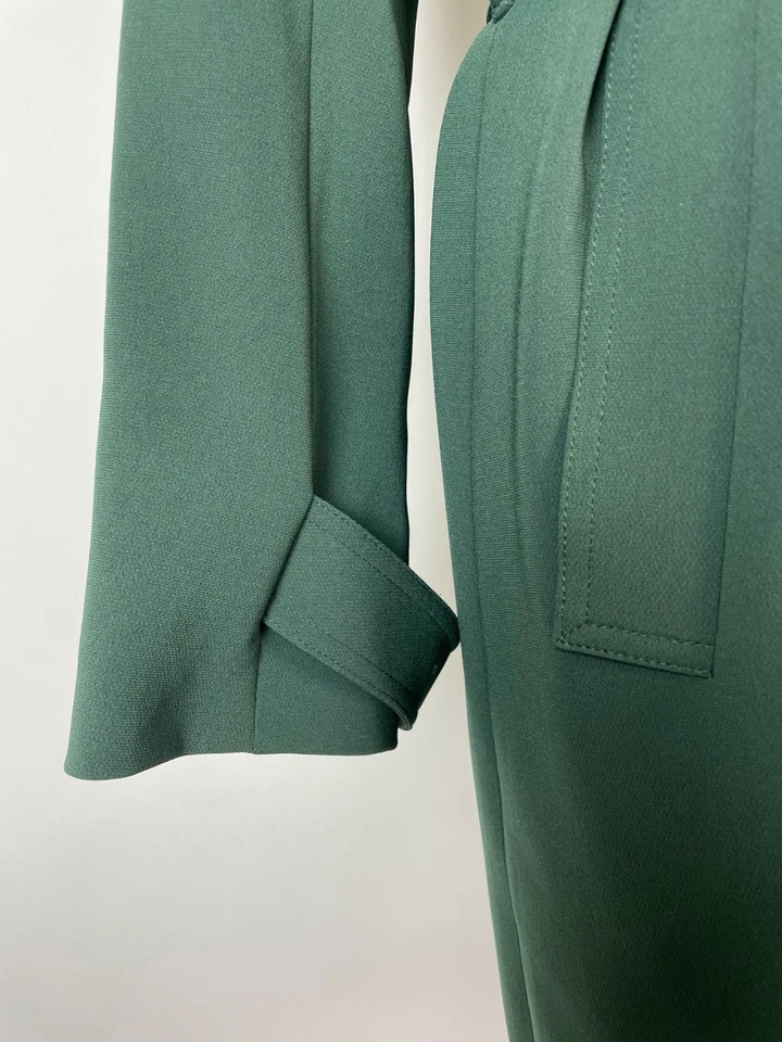 Abrigo Theory Solapa Ancha Oaklane Almirante Crepe Cinturón P Foto 3 de 4