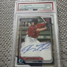 Bowman 2024 Chrome Prospect Autograph Kyle Teel CPA-KT PSA 10 Boston Red Sox