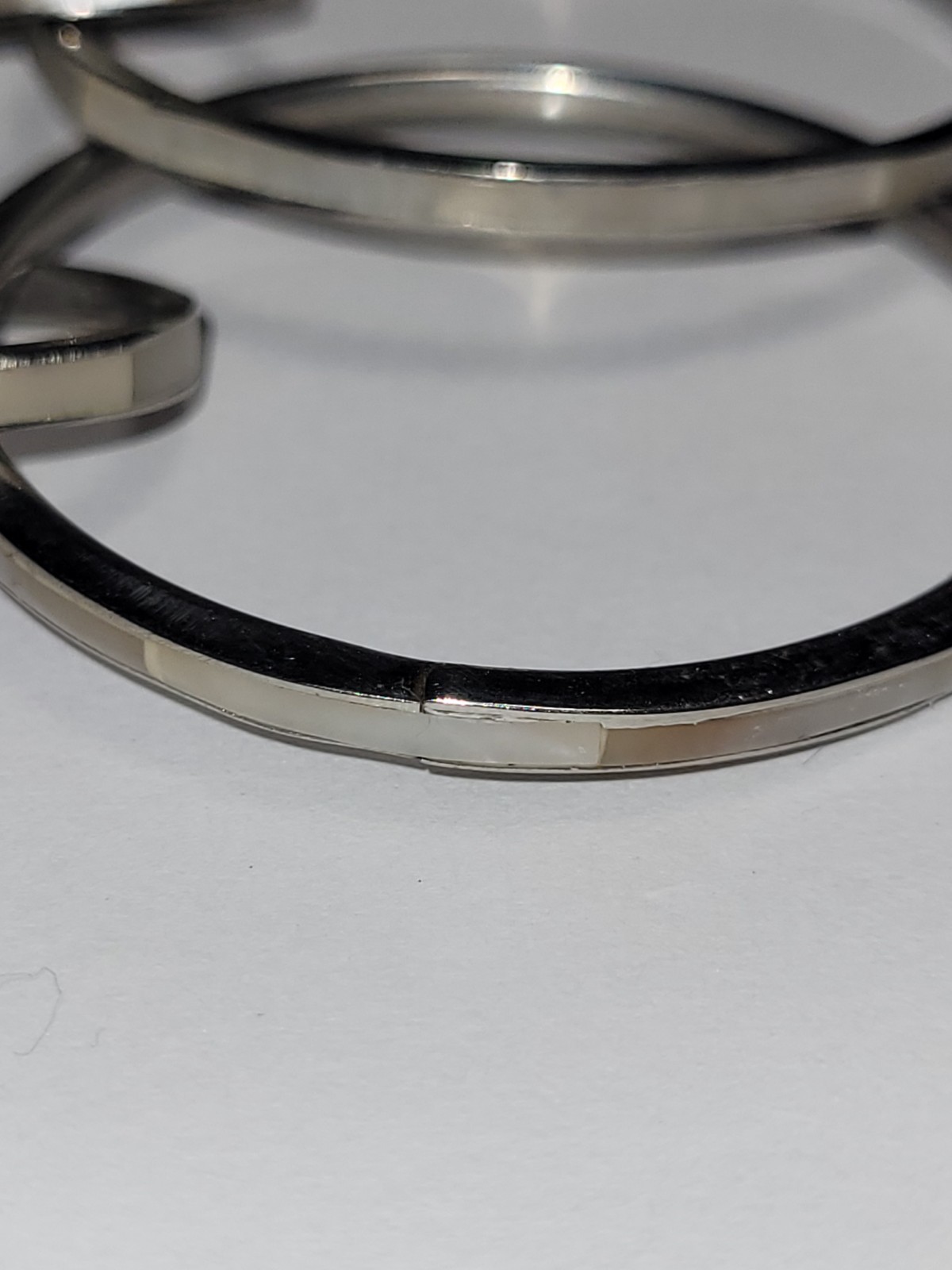 Silver Tone Double Interlocking Circle Hoop Dangl… - image 14