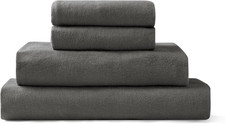 Soft  Cozy Steel Grey Flannel Sheet Set, California King, Deep Pockets