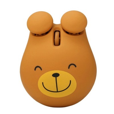 Bear Shaped Wired Optical Mouse Portable Corded Mice 1000DPI for Office Home
