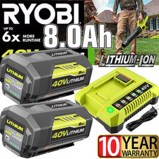 2X Battery  Charger For Ryobi 40V With LED Lithium-Ion 40-Volt OP406VNM OP40602