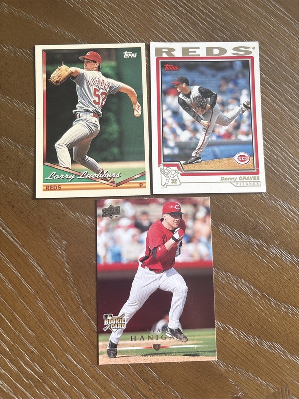 Cincinnati Reds Card Lot Danny Graves, Ryan Hanigan, & Larry Luebbers