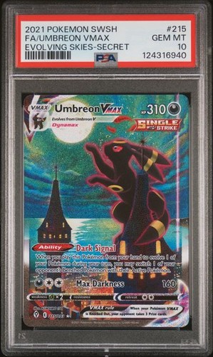 Pokemon Umbreon VMAX Evolving Skies Secret Full Alt Art #215 PSA 10 Gem Mint