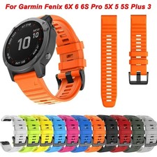 For Garmin Fenix 3 5X 6 Pro 6X 7 7X Sapphire Quickfit Silicone Watch Band Strap