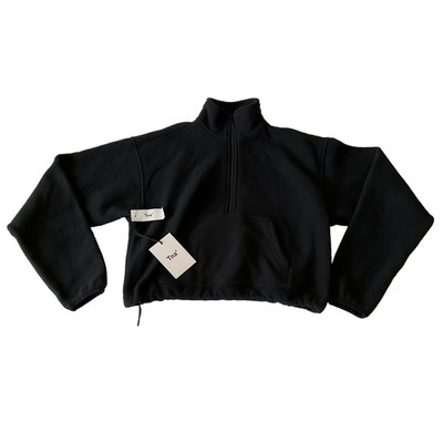 Tna Polartec 200 Jacket Womens Size XS Black Long Sleeve 1/2 Zip Stretch Pocket