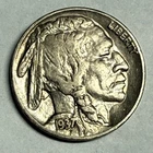 1937 Indian Head BUFFALO NICKEL. Choice AU. #k2