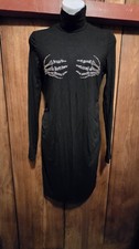 Shein Skeleton Hands Knee Length Black Knit Dress Small Halloween