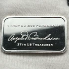 Angela Buchanan 37th US Treasurer 1 oz Fine Silver .999 NCM Art Bar