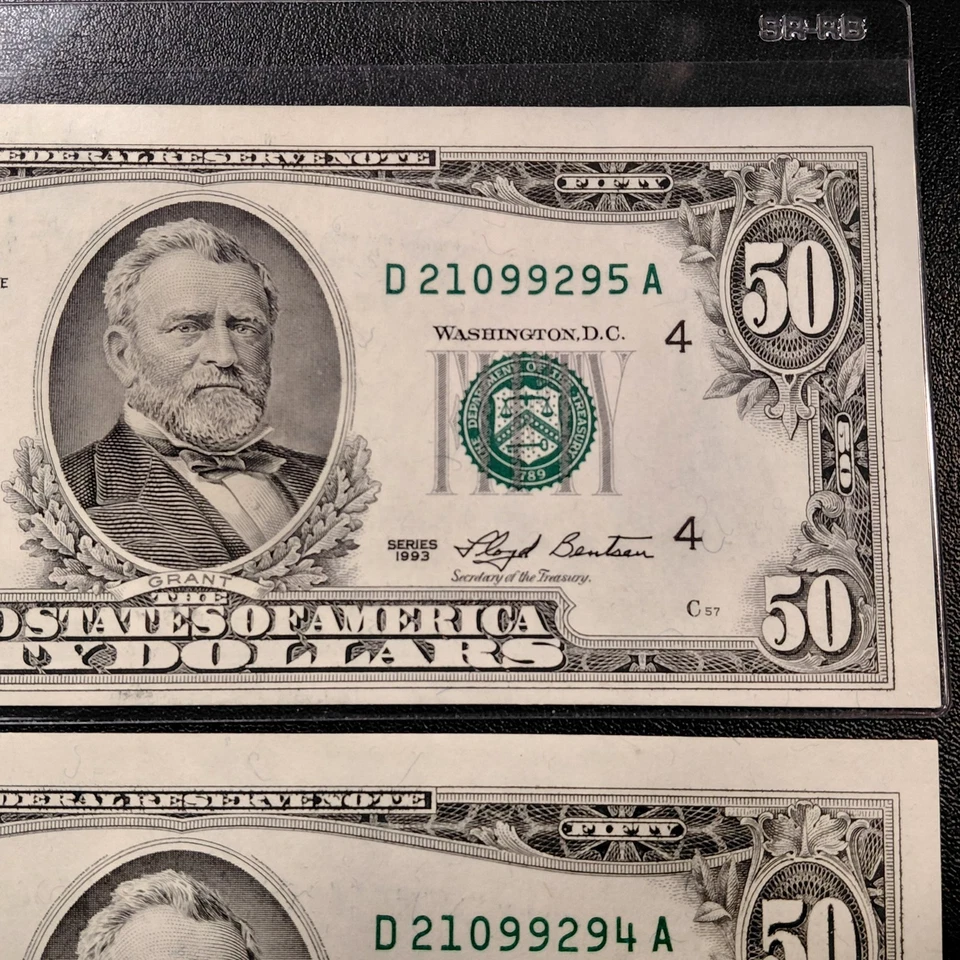 1993 ($50) Three "Consecutive" Fed Reserve Banknotes - Cleveland, OH. "Choice" - Image 3 of 4