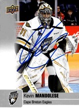 Kevin Mandolese - Signed 2019-20 Upper Deck CHL Card #193