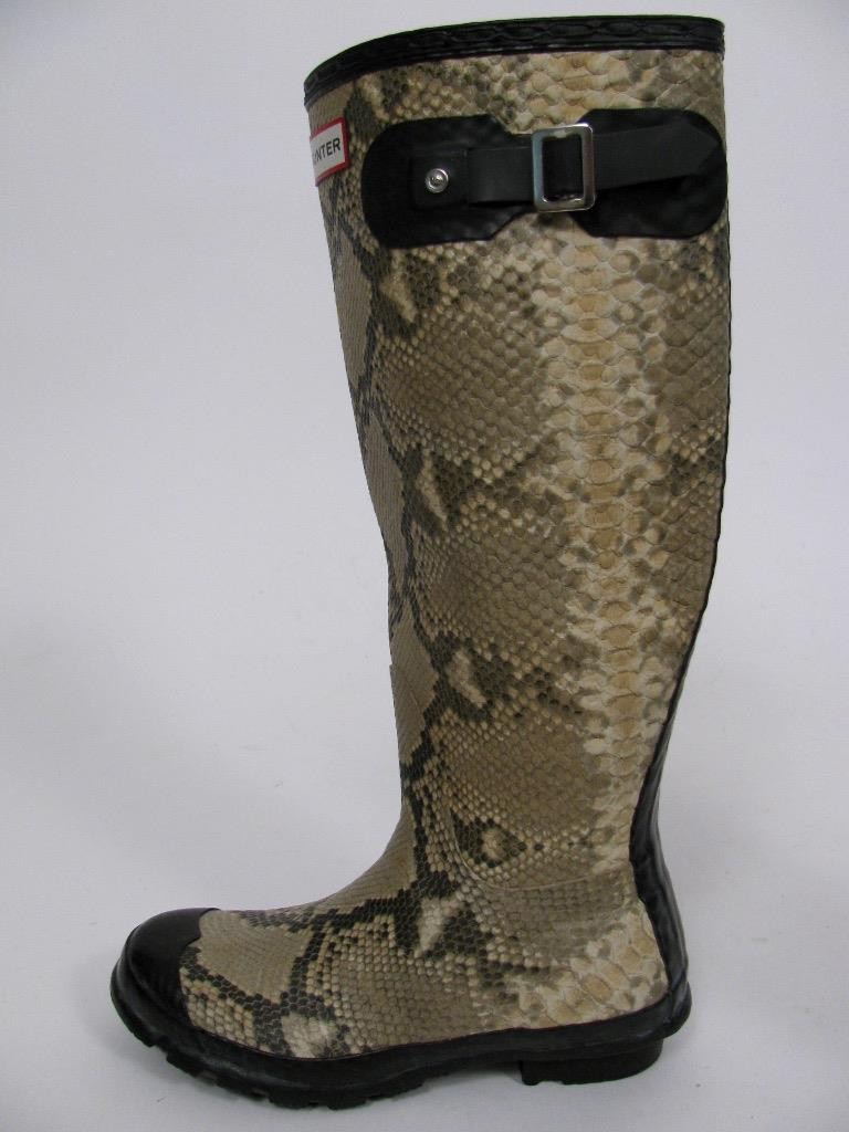 HUNTER CARNABY SNAKE PYTHON PRINT RAIN BOOTS RARE… - image 12