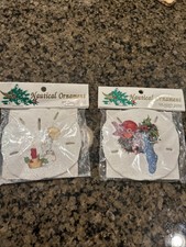 Sand Dollar Nautical Ornaments By Island Sun New In Packages Set/2 Angel Bird