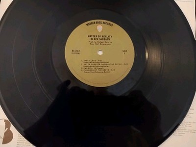 Rare Black Sabbath Master of Reality LP 1st Press Warner Bros EX/EX Recordable