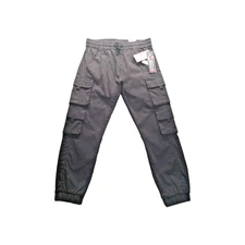 RING OF FIRE MEN'S HILKIAH TWILL UTILITY CARGO JOGGERS DRAWSTRING FLEX STRETCH