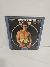 Rocky III 1982 RCA SelectaVision CED VideoDisc Sylvester Stallone TESTED OOP