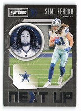 2021 Panini Playbook #NXT-SFE Simi Fehoko Next Up Dallas Cowboys