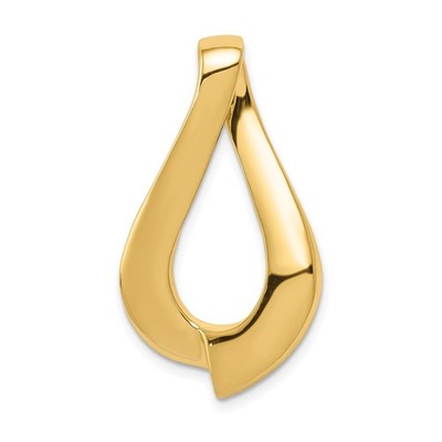 14 Karat Gelbgold poliert Schieber passt bis zu 8 mm normal/10 mm ausgefallen oder wendbar