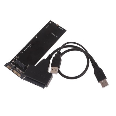 2.5 Inch SATA 7+17 Pin to 22Pin SSD Adapter For MacBook A1466 A1465 12.8cm