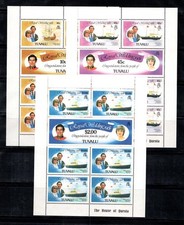 Tuvalu 1981 Mi. 145-150 A Mini Feuille 100% Mariage, Charles et Lady Diana