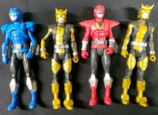 Mighty Morphin Power Rangers Beast Morphers 6” Figures 2018 Red Gold Blue Lot **